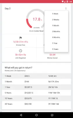 Quit Tracker android App screenshot 2
